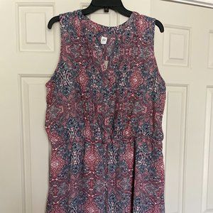GAP Sleeveless Drawstring Waist Dress